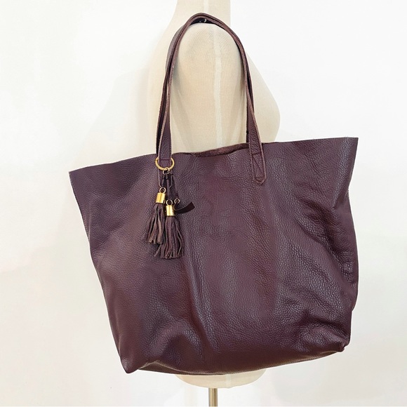 Cuyana Burgundy Tote Bag - Picture 4 of 12